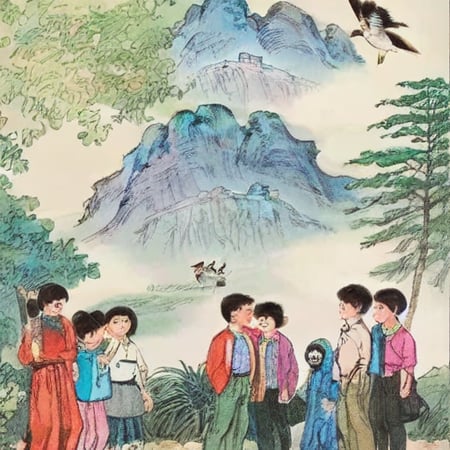 Chinese 1990s Elementary School Textbook Illustrations（中国90年代小学课本插图）