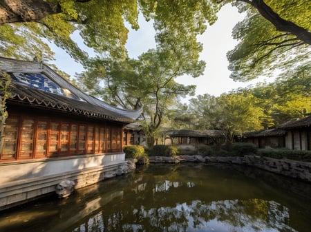 Chinese architectural style Suzhou gardens building(中国传统建筑样式 苏州园林) about architecture