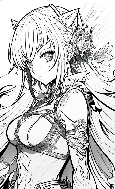 【LORA】line baby, 美型角色线稿lora