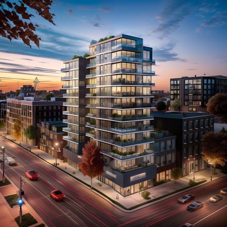 【LORA】Modern Apartment Building（现代公寓楼效果）