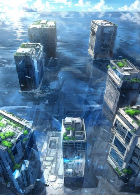 【LORA】Submerged ruins/水没都市
